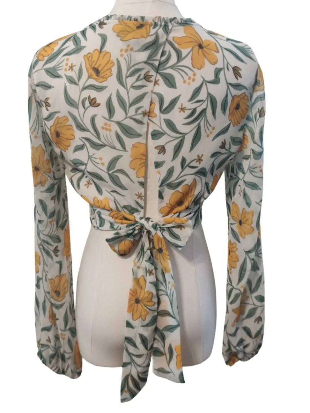 Zara Floral Wrap Crop Top